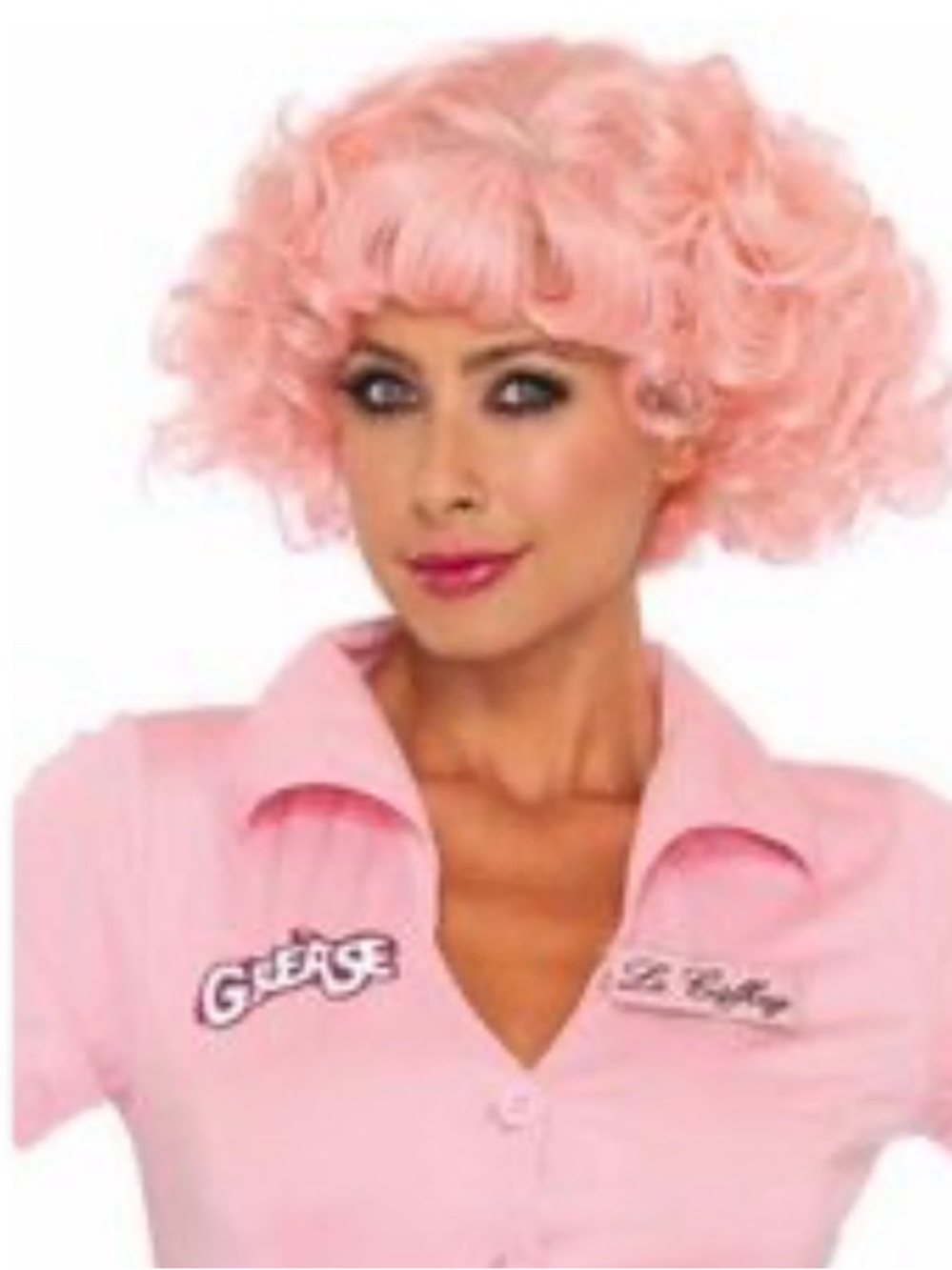 Leg Avenue Short Curly Pink Costume Wig